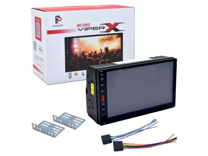 Central Multimídia Mp5 Encaixe 1 Din 7p Espelhamento USB Central Multimídia Mp5 Encaixe 1 Din 7p Espelhamento USB