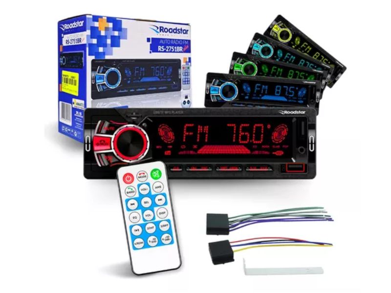 Radio Automotivo Roadstar Rs-2751br Bluetooth Usb Aux Sd FM Radio Automotivo Roadstar Rs-2751br Bluetooth Usb Aux Sd FM