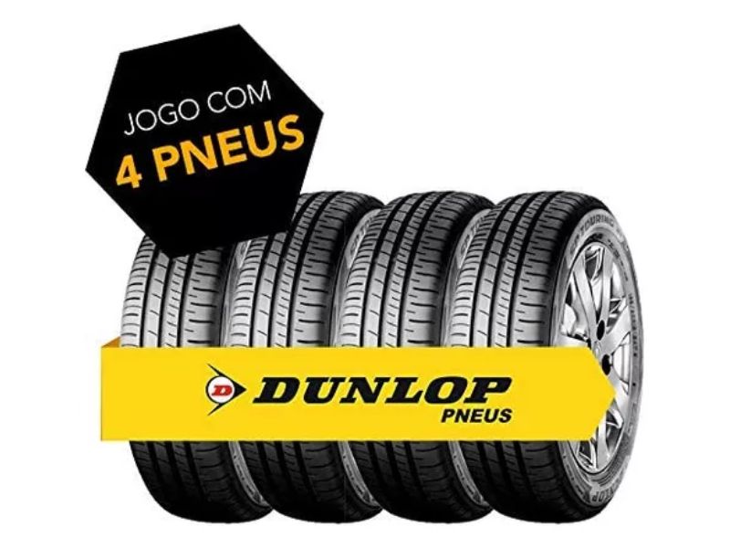KIT com 4 Pneus 175/70/R13 DUNLOP Touring R1 KIT com 4 Pneus 175/70/R13 DUNLOP Touring R1